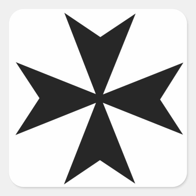 Maltese Cross Square Sticker (Front)
