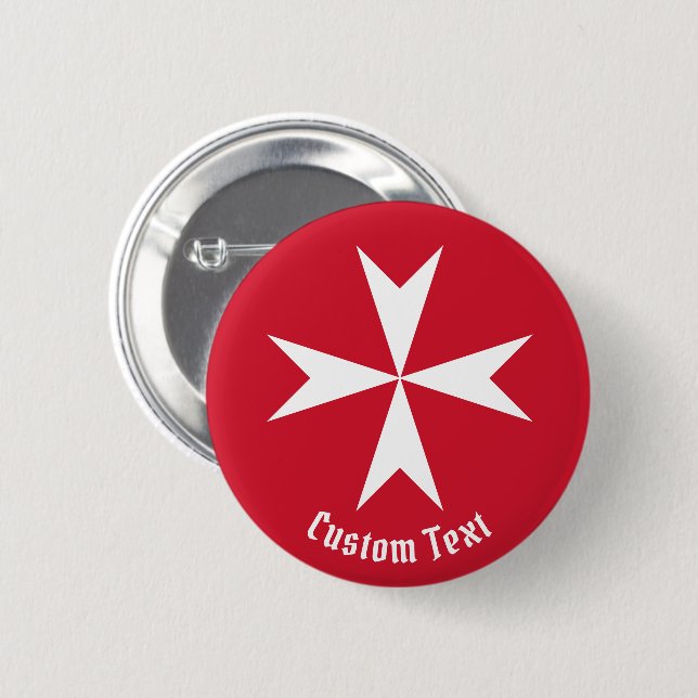 Maltese Cross Symbol Button (Front & Back)