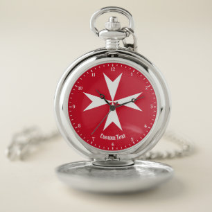 Maltese Cross Symbol Pocket Watch