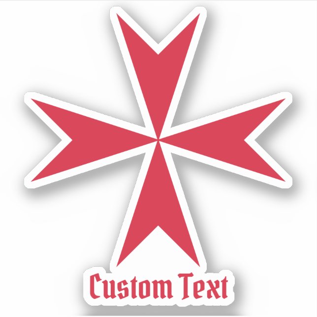 Maltese Cross Symbol Sticker (Front)
