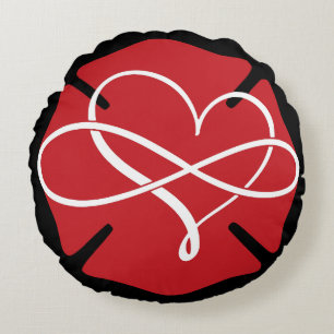 MALTESE CROSS with HEART and INFINITY Round Pillow