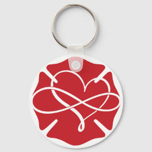 MALTESE CROSS with HEART and INFINITY SYMBOL [MH8] Keychain