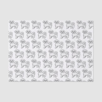 Maltese Cute Cartoon Dog Illustration Pattern Tissue Paper