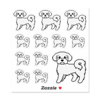 Maltese Cute Cartoon Dog Illustrations Sticker