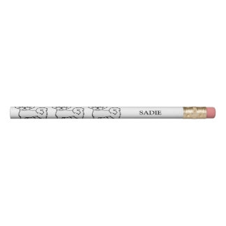 Maltese Cute Cartoon Dogs With Custom Name Pencil