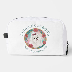 Maltese Cute Dog Grooming Kit Wash Bag