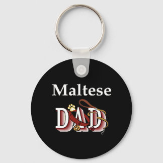 maltese dad Keychain