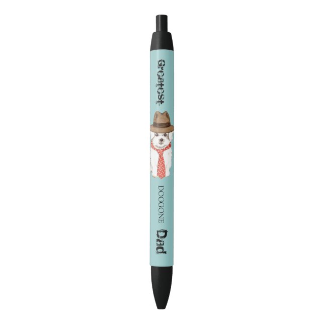 Maltese Dad Pen (Front Vertical)
