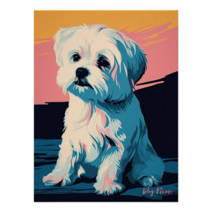 Maltese Dog 001 - Bruno Pokopen Poster