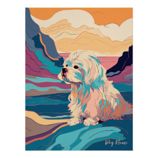Maltese Dog 004 - Bruno Pokopen Poster