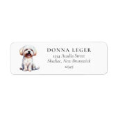 Maltese Dog Address Label (Front)