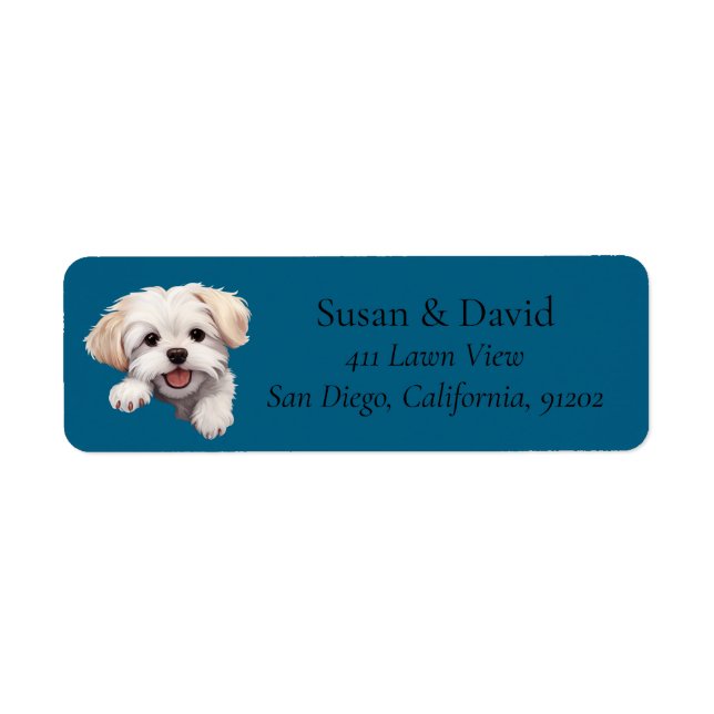 Maltese Dog Breed Pet Lovers Label (Front)