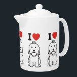 Maltese Dog Cartoon Teapot<br><div class="desc">Maltese. Design by DogBreedCartoon</div>