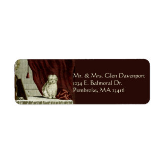 Maltese Dog Drawing Return Address Labels