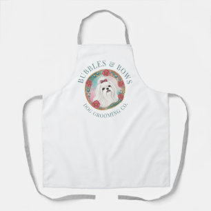 Maltese Dog Groomer Workwear Apron Cute Logo