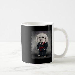 Maltese Dog Judo Karate Master In Black Judogi 1 Coffee Mug