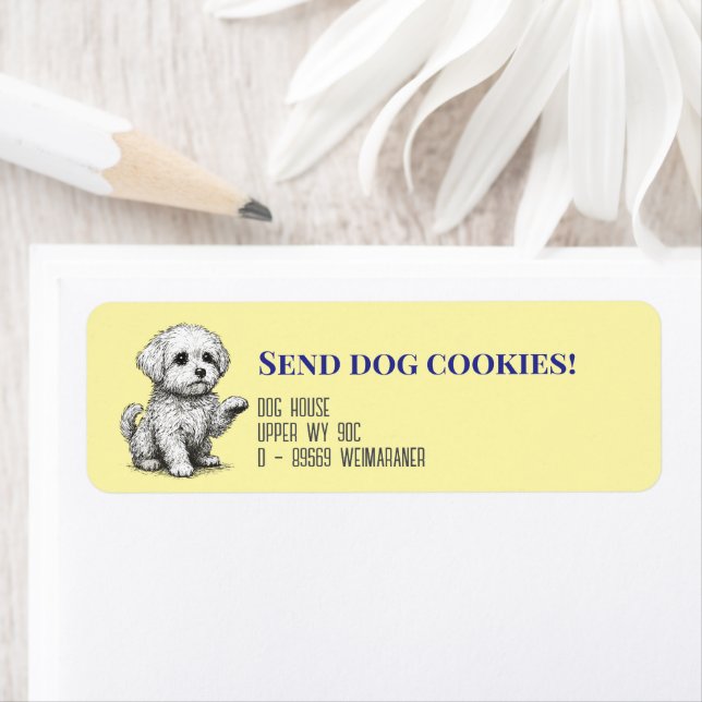 Maltese Dog  Label (Insitu)