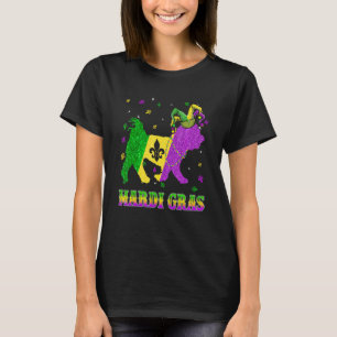 Maltese Dog Mardi Gras Carnival Jester Beads T-Shirt