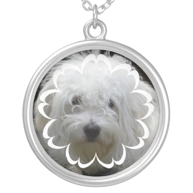 Maltese Dog Necklace (Front)