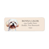Maltese Dog Personalized Address Label (Front)