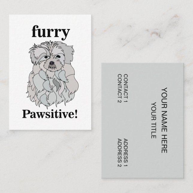 Maltese Dog Pet Sitting Business Card (Front/Back)