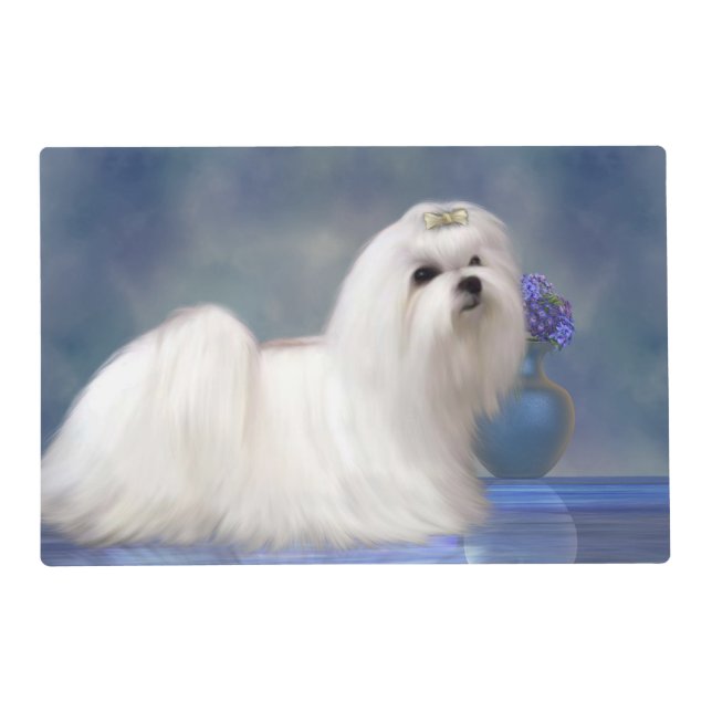Maltese Dog Placemat (Front)