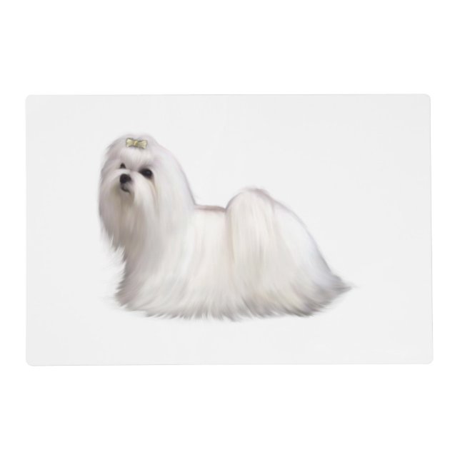 Maltese Dog Placemat (Front)