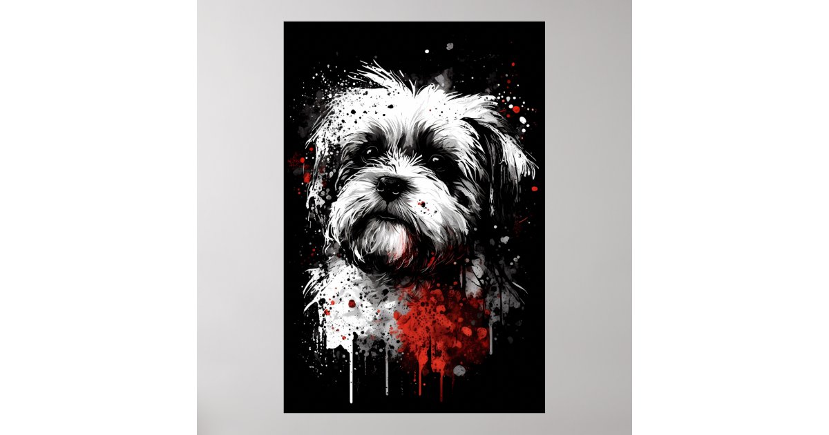 Maltese Dog Portrait Poster Zazzle