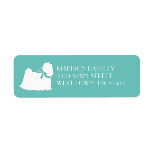 Maltese Dog Puppy Long Hair Label