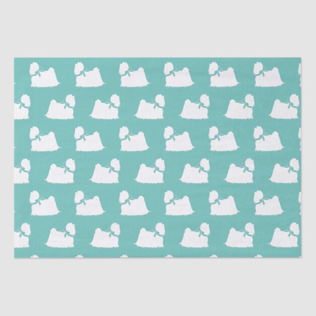 Maltese Dog Puppy Long Hair Tissue Paper (Front)