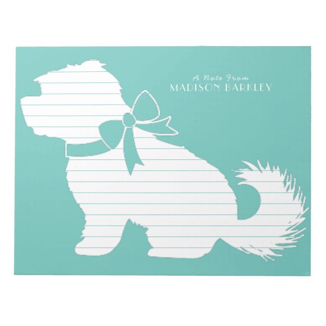 Maltese Dog Puppy Notepad (Front)