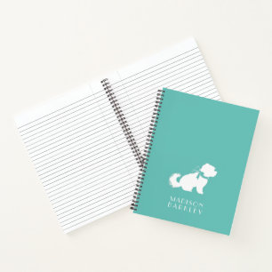Maltese Dog Puppy Short Hair Teddy Bear Notebook