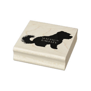 Maltese Dog Puppy Short Hair Teddy Bear Rubber Stamp