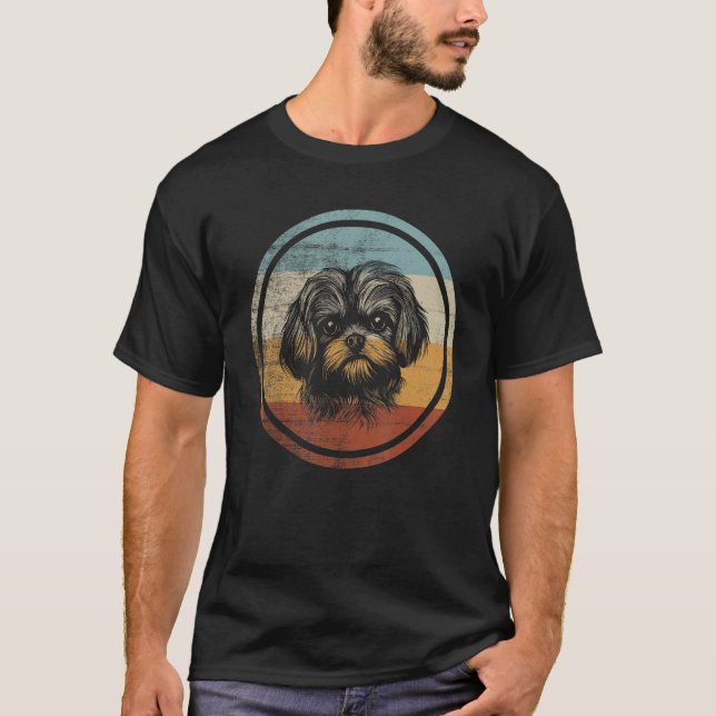 Maltese Dog Retro Style T-Shirt (Front)