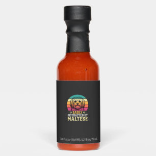 Maltese Dog Retro Sunset Distracted Hot Sauces