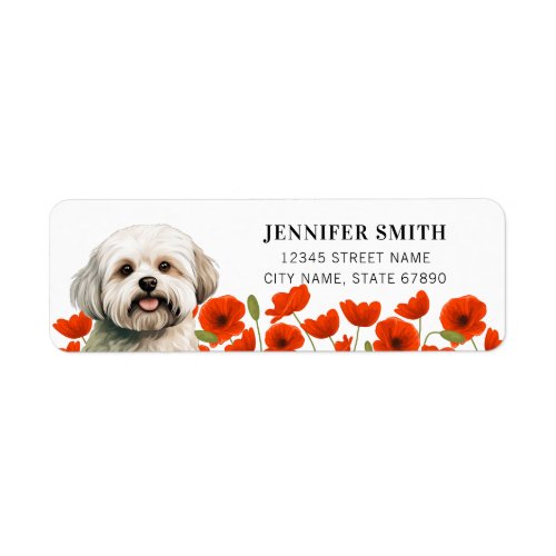 Maltese Dog Return Address Labels