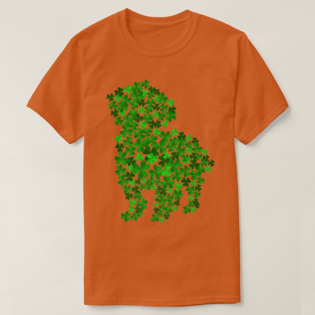 Maltese Dog Shamrock Leaf St Patrick Day Premium  T-Shirt (Design Front)