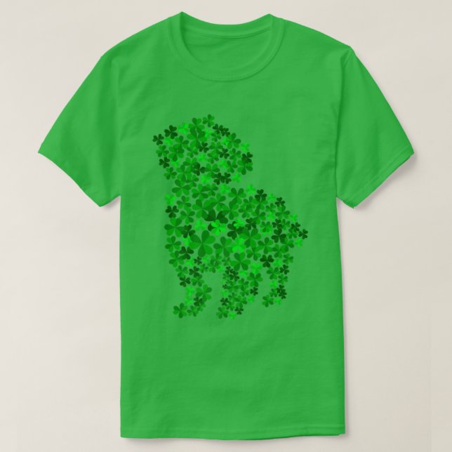 Maltese Dog Shamrock Leaf St Patrick Day  T-Shirt (Design Front)