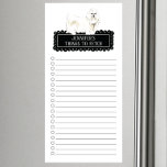 Maltese Dog Shopping List Magnetic Notepad<br><div class="desc">Adorable things to fetch Tan Dachshund dog with a black chalkboard frame personalized with your name.</div>