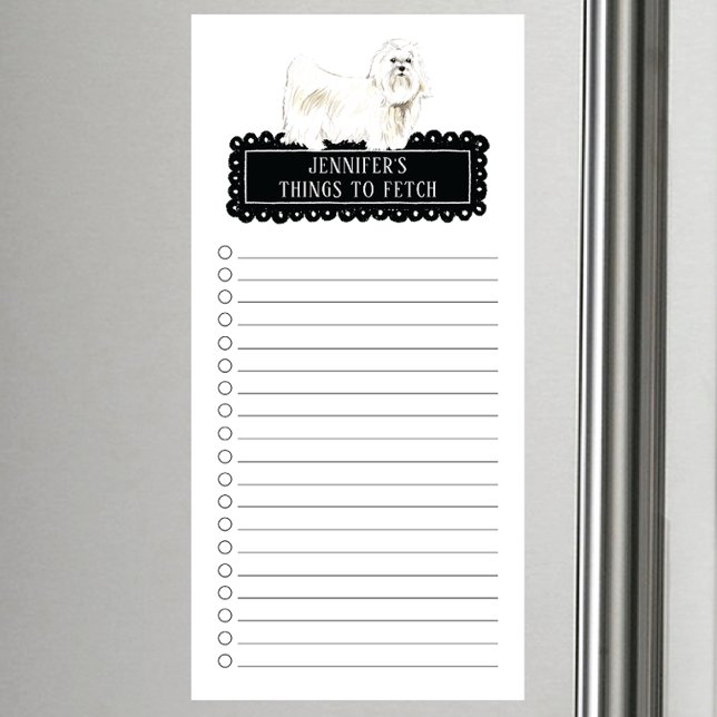 Maltese Dog Shopping List Magnetic Notepad (Creator Uploaded)