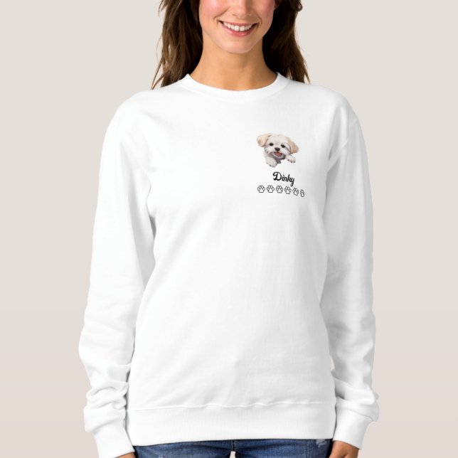 Maltese Dog Sweatshirt (Front)