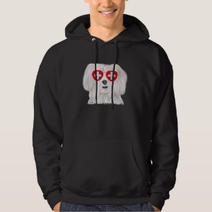 Maltese Dog Switzerland Flag Sunglasses Hoodie