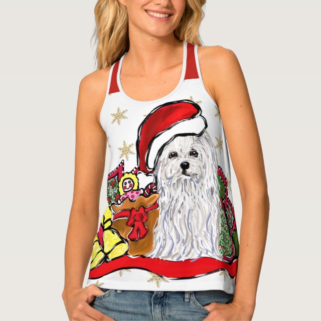 Maltese Dog Tank Top (Front)