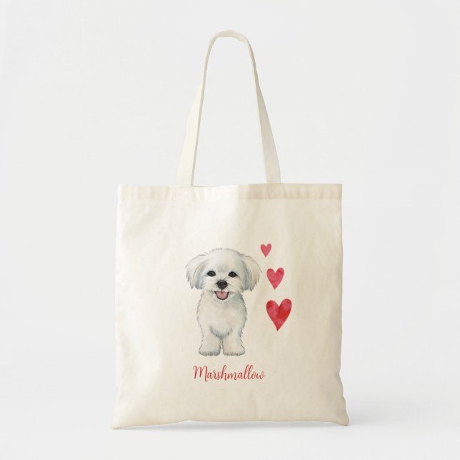 Maltese Dog Toy Breed Tote Bag (Front)