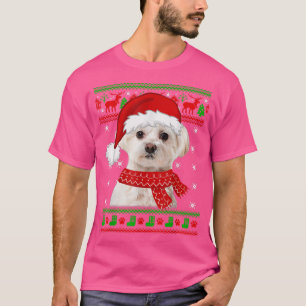 Maltese Dog Ugly Sweater Christmas Puppy Dog Lover