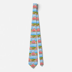 Maltese Dog Valentine's Day Truck Neck Tie