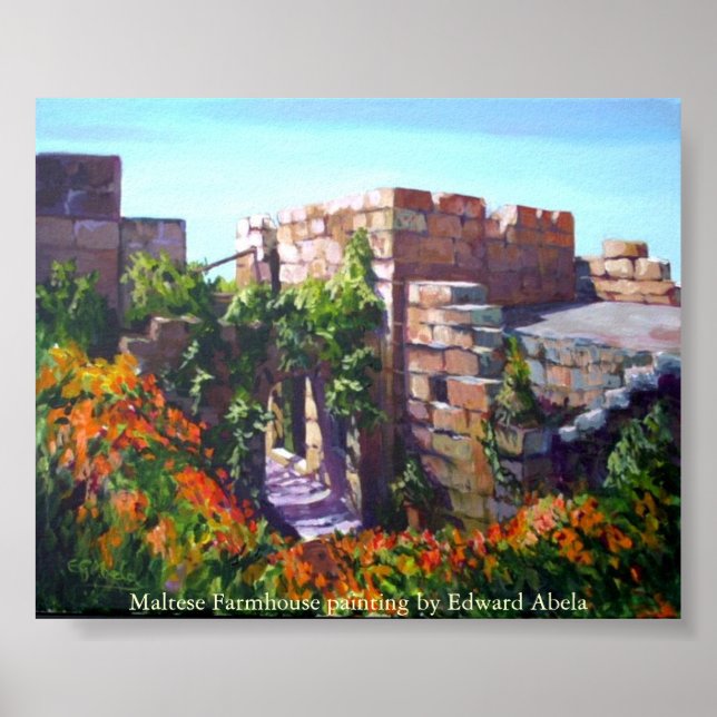 Maltese Farmhouse at St. Paul's Bay Poster (Front)