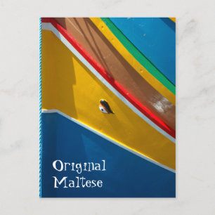 Maltese fishing boat Marsaxlokk - Malta Postcard