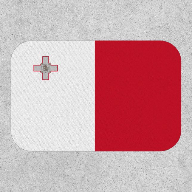Maltese Flag, Flag of Malta Patch (Front)