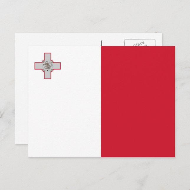 Maltese Flag, Flag of Malta Postcard (Front/Back)